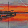Muritz Lake Sunset Diamond Painting Art