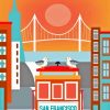 San Francisco Tramway City Poster Diamond Painting Art