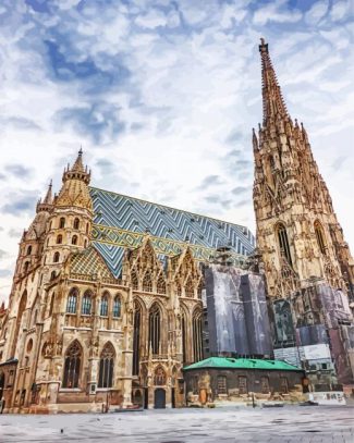 St Stephens Cathedral In Vienna Diamond Painting Art