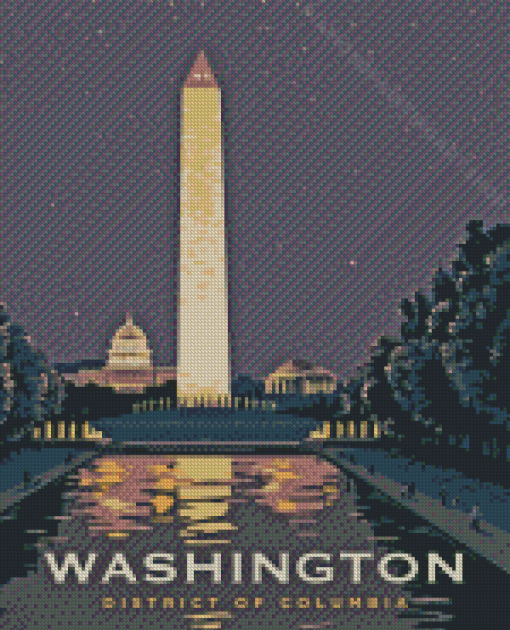 Washington Monument DC Poster Diamond Painting Art