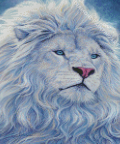 White Lion Diamond Painting Art