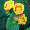 Yellow Cactus Flower Diamond Painting Art
