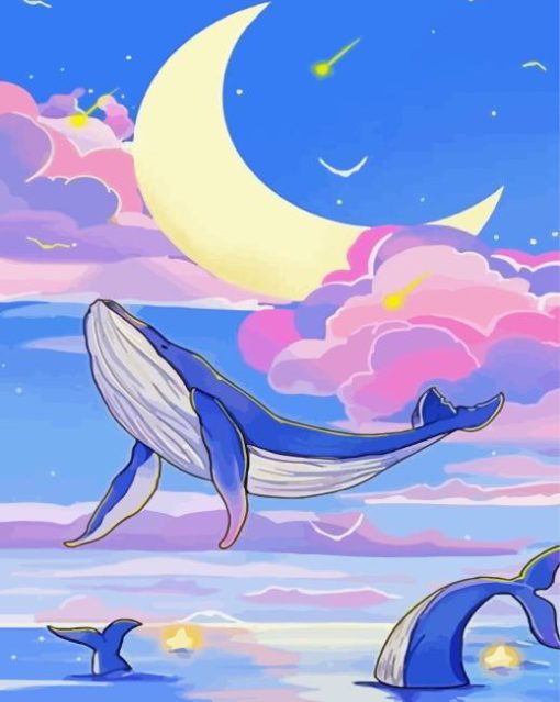 Aesthetic Whale Diamond Painting Art