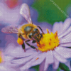 Bee On Flower Diamond Painting Art