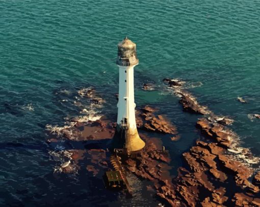 Bell Rock Arbroath Lighthouse Diamond Painting Art