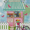 Bicycle At The Flower Shop Diamond Painting Art