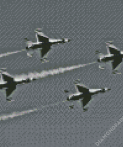Thunderbirds Jets Diamond Painting Art