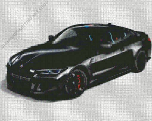 Black BMW M4 Diamond Painting Art
