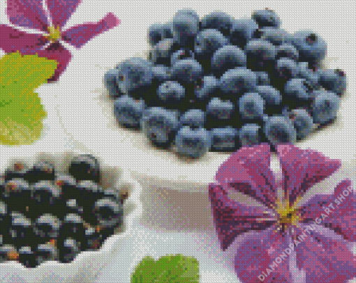 Blackcurrant And Blueberry Diamond Painting Art
