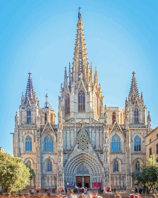 Barcelona Cathedral Diamond Painting Art