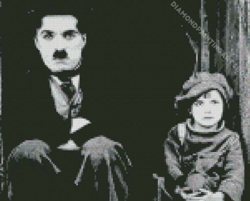 Chaplin Kid Diamond Painting Art