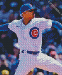 Chicago Cubs Baseball Diamond Painting Art