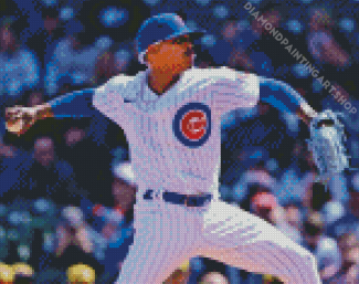 Chicago Cubs Baseball Diamond Painting Art