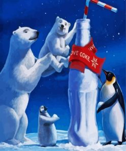 Bears And Penguins Diamond Painting Art
