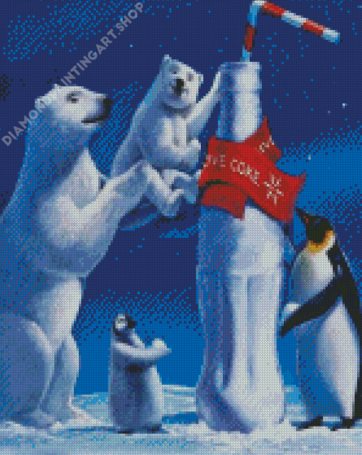 Bears And Penguins Diamond Painting Art