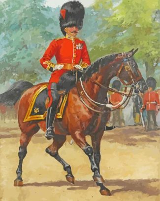 Coldstream Guard On Horse Diamond Painting Art