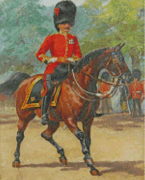 Coldstream Guard On Horse Diamond Painting Art