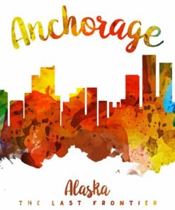 Colorful Anchorage Poster Art Diamond Painting Art