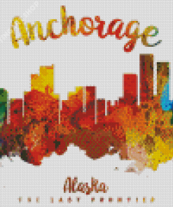 Colorful Anchorage Poster Art Diamond Painting Art