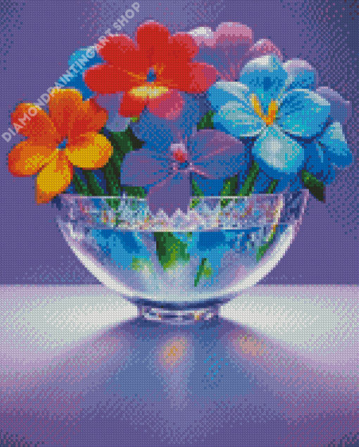 Colorful Flowers Diamond Painting Art