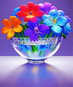 Colorful Flowers Diamond Painting Art