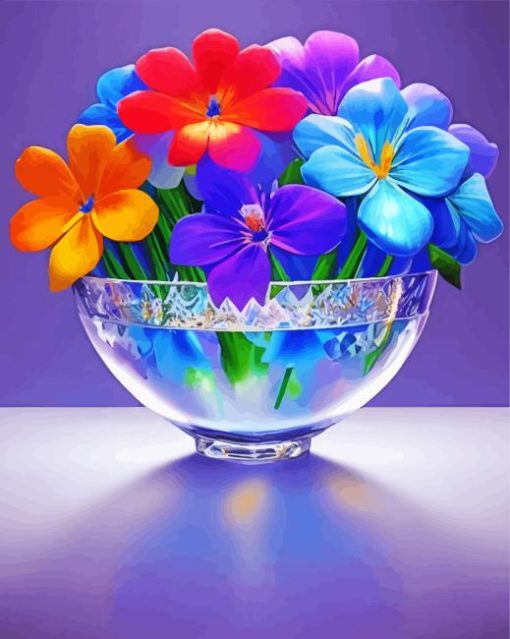 Colorful Flowers Diamond Painting Art