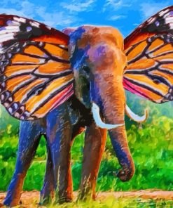Elephant Wings Diamond Painting Art