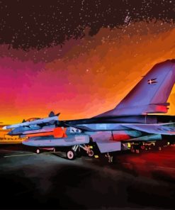 F16 Fighting Falcon Diamond Painting Art