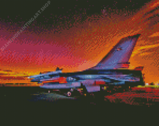 F16 Fighting Falcon Diamond Painting Art