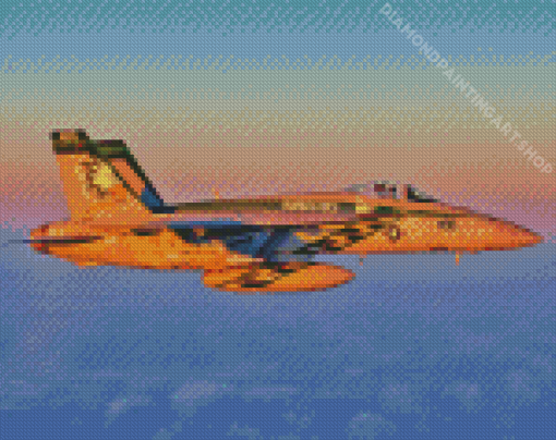 Fa 18 Super Hornet Diamond Painting Art