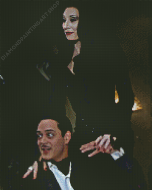 Gomez Addams And Morticia Diamond Painting Art