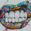 Graffiti Lips Diamond Painting Art