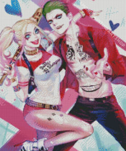 Harley Quinn And Joker Diamond Painting Art
