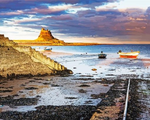 Amazing Lindisfarne England Diamond Painting Art