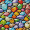 Illustration Colorful Stones Diamond Painting Art