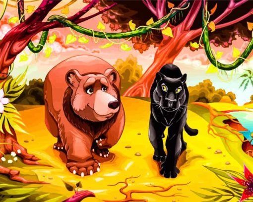 Jungle Book Characters Diamond Painting Art