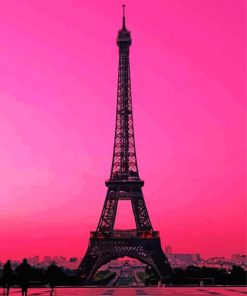 Pink Paris Diamond Painting Art