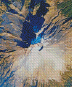 Popocatepetl Overhead View Diamond Painting Art