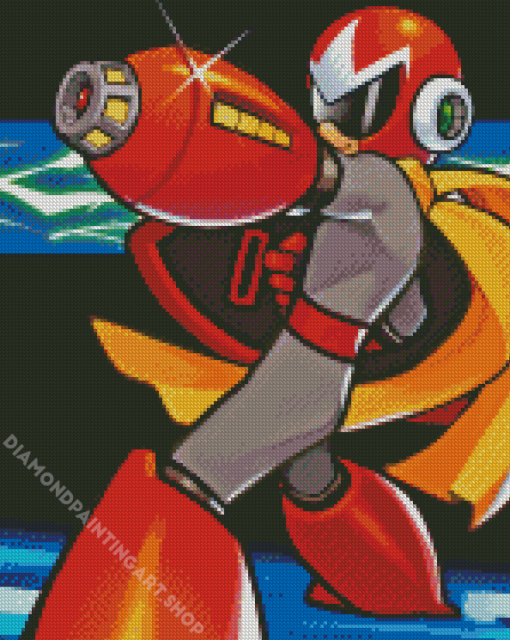 Proto Man Diamond Painting Art