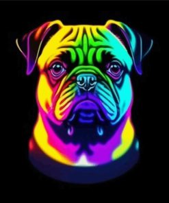 Rainbow Pug Diamond Painting Art