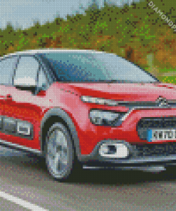 Red Citroen Diamond Painting Art