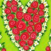 Rose Heart Diamond Painting Art