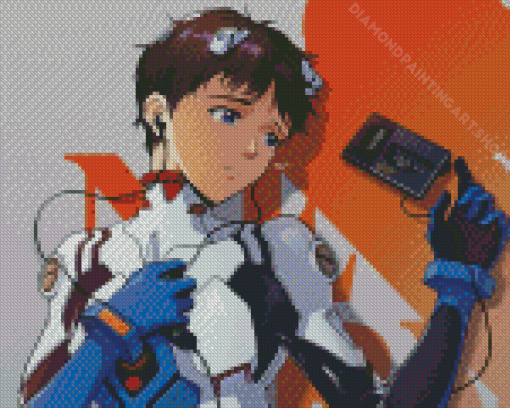 Shinji Ikari Evangelion Diamond Painting Art