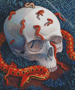 Skull And Snake Diamond Painting Art