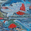 Steelhead Fish Diamond Painting Art