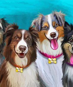 The Happy Dogs Diamond Painting Art