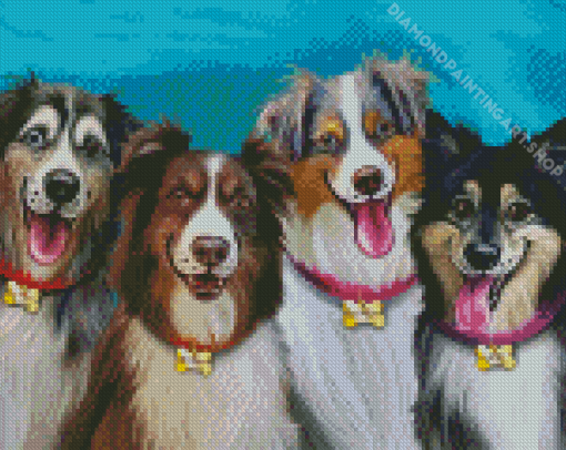 The Happy Dogs Diamond Painting Art