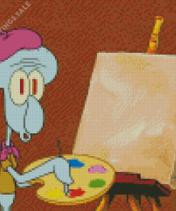 Squidward Spongebob Diamond Painting Art