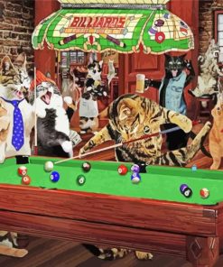 The Snooker Cats Diamond Painting Art