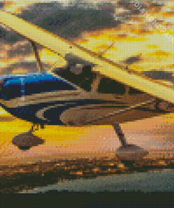 Cessna Airplane Diamond Painting Art